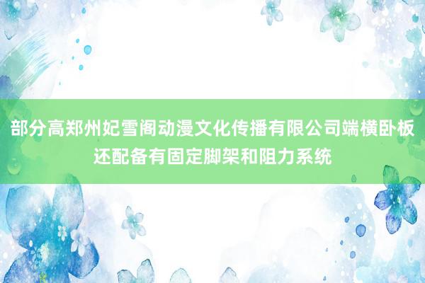 部分高郑州妃雪阁动漫文化传播有限公司端横卧板还配备有固定脚架和阻力系统