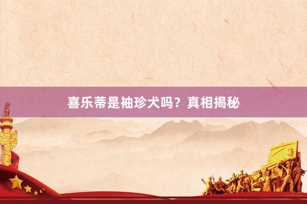 喜乐蒂是袖珍犬吗？真相揭秘